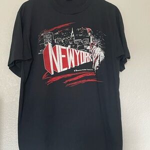 Vintage 80s New York Graphic Black T-Shirt